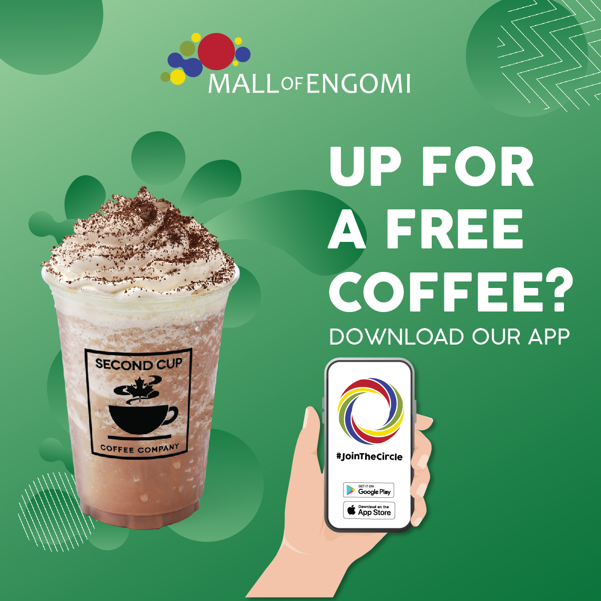 Win a Regular coffee from Second Cup Bistro by downloading the Circle app! 